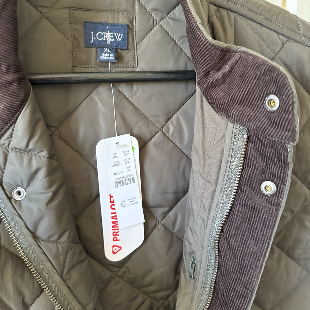 NWT Men’s quilted J. Crew vest gilet size XL - Picture 3 of 5